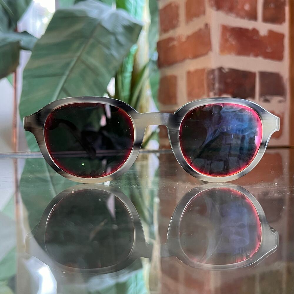 BERLUTI BL40024U Gray Acetate Round Sunglasses